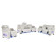 Ensemble de salon 3 pièces en cuir respirant inclinable électrique avec tablette Blueooth Speeker (ensemble de 3)-850677890