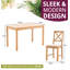 4 - Person Solid Oak Dining Set-87460712