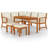 Wood Patio Dining Set with Rectangular Table-407891631
