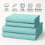 Ensemble de draps 100% coton American Home (très grand californien, turquoise) American Home-120027185-120027189