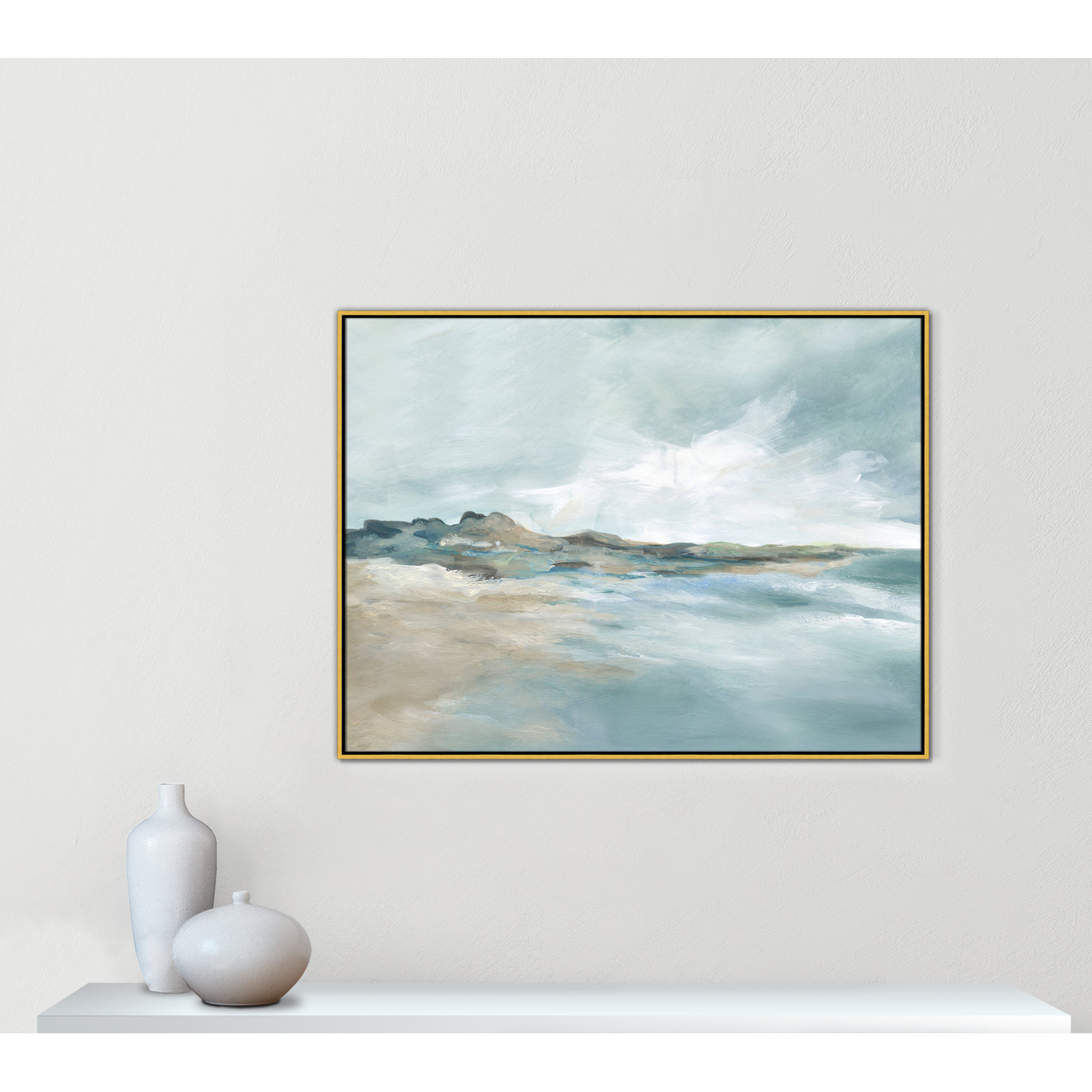 Sandpoint Print by Carol Robinson, 37.5" H x 49.5" W, Gold