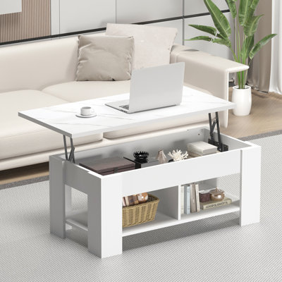 Rikiah Lift Top Extendable Coffee Table with 12cm Deep Storage