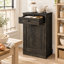 Meuble-poubelle à bascule de 13 pouces, en bois, pour la cuisine et la buanderie - Noir-113580077