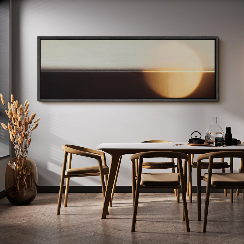 Grande impression sur toile encadrée, impression de paysage abstrait pour la décoration intérieure moderne, H 20 po x l 60 po