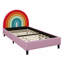 Rainbow Design Upholstered Platform Bed Cute Style Princess Bed For Boys & Girls, Teens