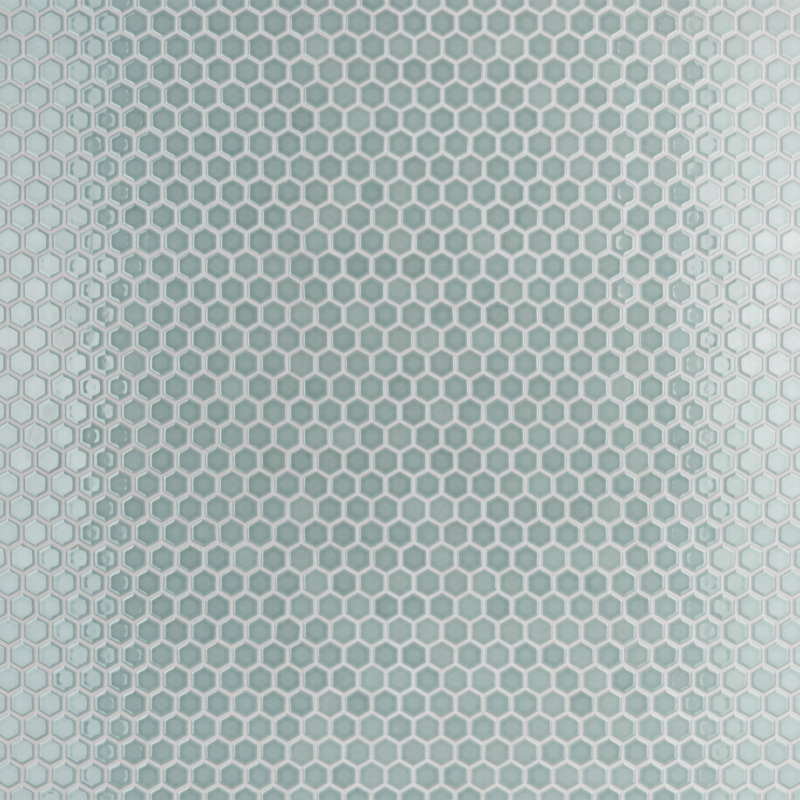 Carreau de mosaïque de plancher et de mur en porcelaine l 10 po 1/4 po x 11-7 / 8 po Tribeca, Brume brillante