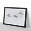 Three Pink Flamingos in Abstract - Framed Print-55769252-55769256