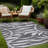 Aldo Floral Gray/White Indoor/Outdoor Rug-1052475475