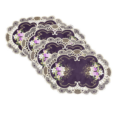 Cancio Polyester Embroidered Oval Placemat