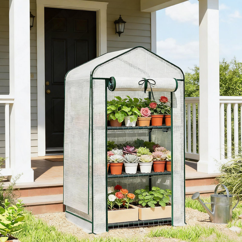 Small Greenhouse, Convenient Mini Greenhouse, White