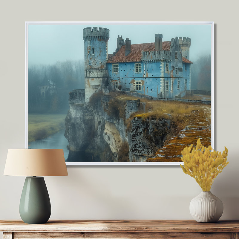 Pieper - Castles Wall Art Living Room, Toile encadrée flottée blanche, H 34 po x l 44 po x P 1,5 po