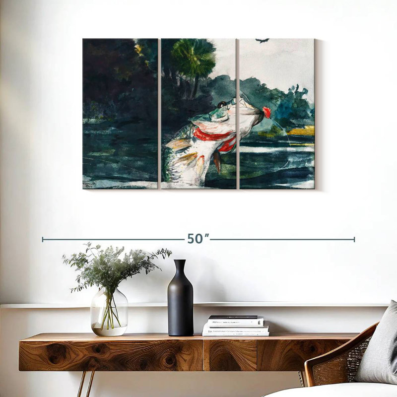 Brampt Life-Size Black Bass, 24" H x 38" W