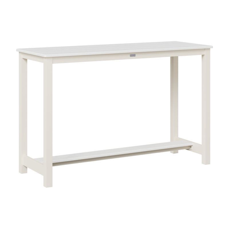 Table de balcon en aluminium Berlin Gardens, 38.5" H x 60" W x 22" D, Blanc
