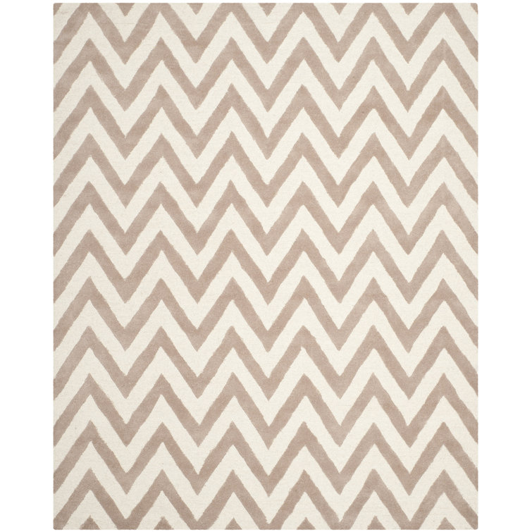 Sanyla Hand Tufted Wool Chevron Rug