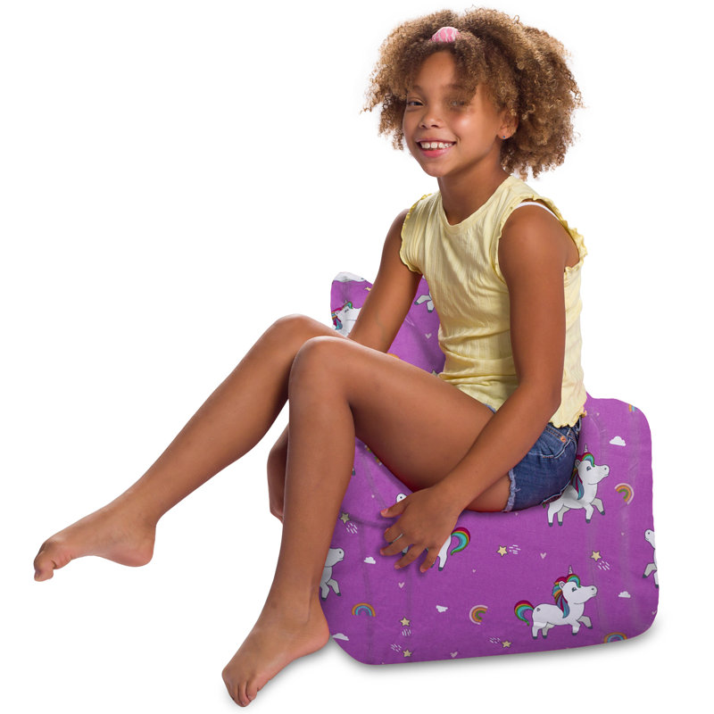 Bean Bag Chair Structured Seat for Toddlers and Kids, Comfy Chair for Gaming, Reading, and Watching TV for Children, Pasadena Chair, Multiple Colors and Fabrics