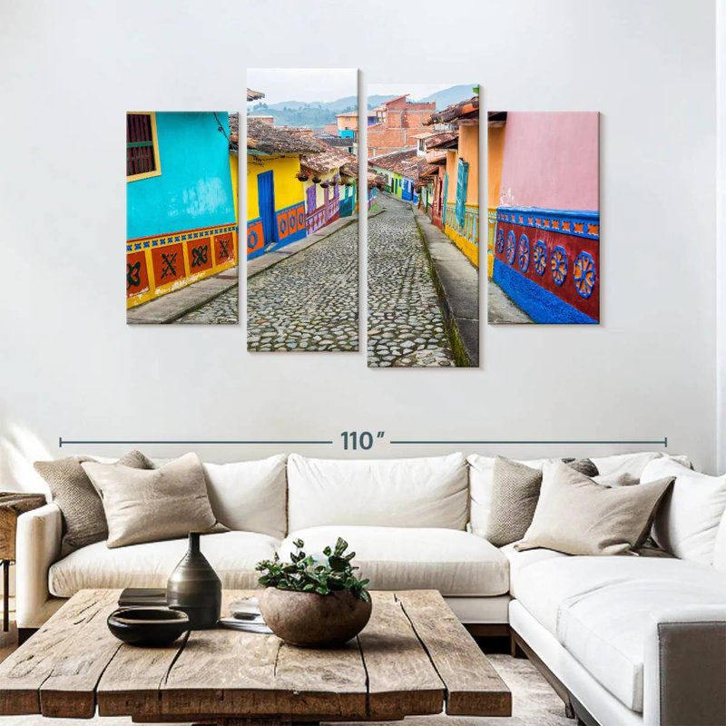 Sireci Guatape Cobbled Street, 54" H x 84" W