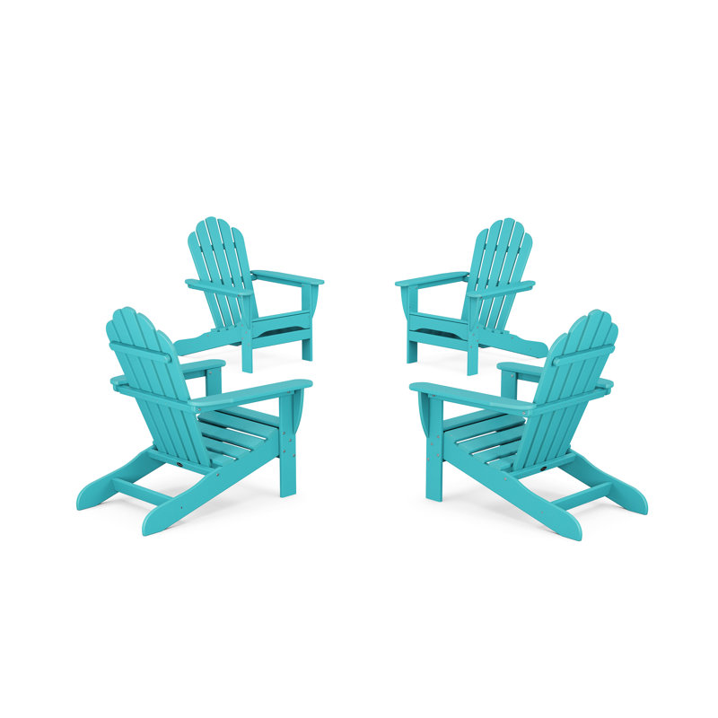 4-Piece Monterey Bay Adirondack Chair Conversation Set, Aruba