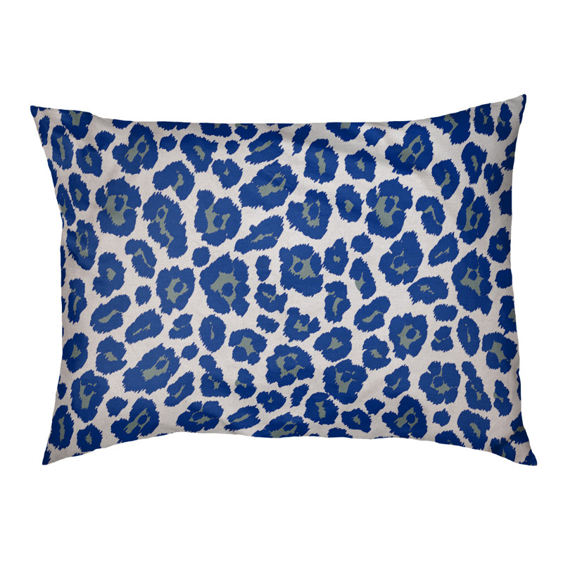 Coussin extérieur New York Fly Throwback, Très grand (l 40 po x P 50 po x H 6 po), Blanc / vert argenté / bleu royal