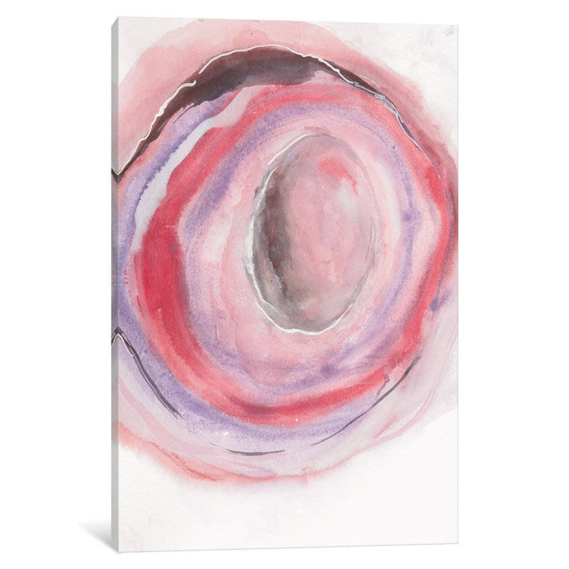 «Watercolor Geode VII» par Chris Paschke - reproduction, H 40 po x l 26 po x P 1,5 po, Toile