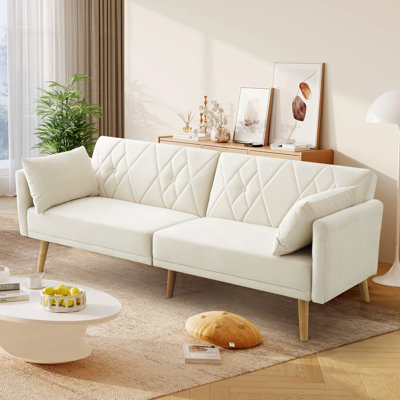 Futon Sofa Bed, Couch, Small Sofa, Sleeper Sofa, Loveseat, Mid Century Modern Futon Couch, Velvet Home Sofa For Living Room 