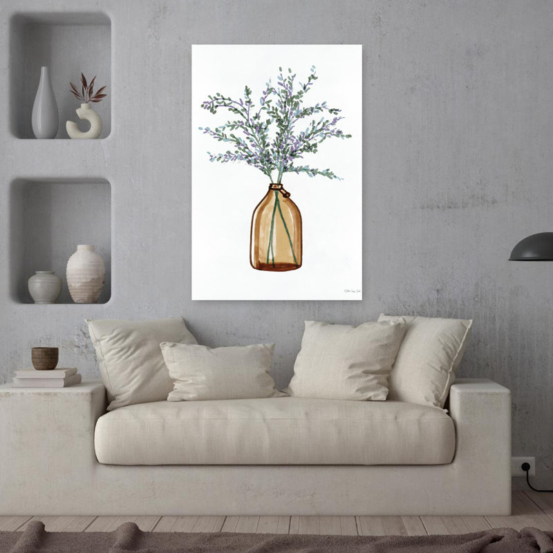Art contemporain lavande Honeybloom Blossoms, H 36 po x l 24 po