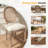 French Country Style 37.7-inch-High Dining Chairs, Set of 2; Rattan Oval-Back Chairs, Solid Wood Dining Chairs-1912009555-1908861279-1908861276