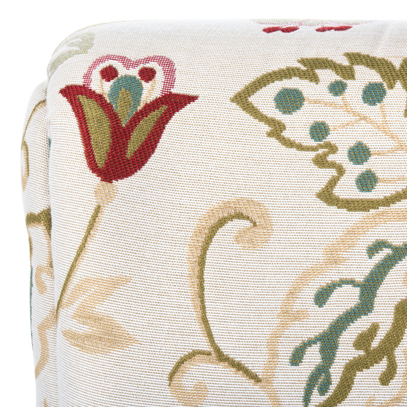 Montgomery Upholstered Armchair, Red/White Cotton Blend Floral