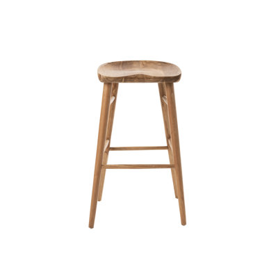 Amandine Solid Wood Bar Stool with Solid Wood Frame