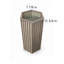 Grande jardinière à colonne hexagonale - brun gris, aluminium léger et durable avec profondeur réglable et finition moderne-759053212