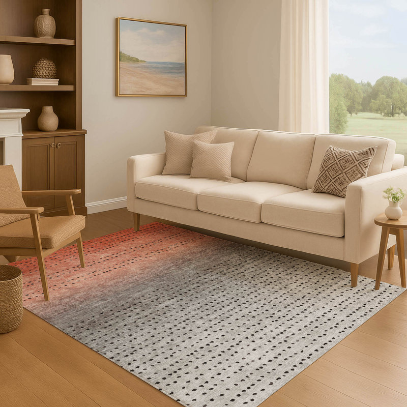 Premium Machine Washable Ariel AMF2009 Abstract Rug, Rectangle 10' x 14'