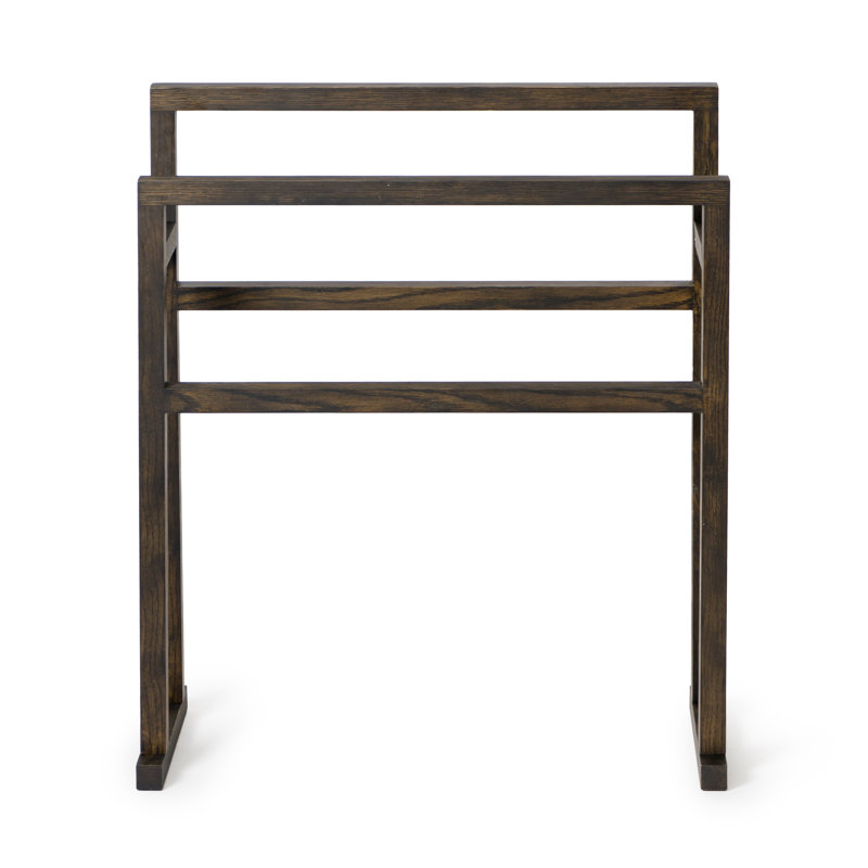 Belinda Wood 4 Freestanding Towel Stand, Dark Oak