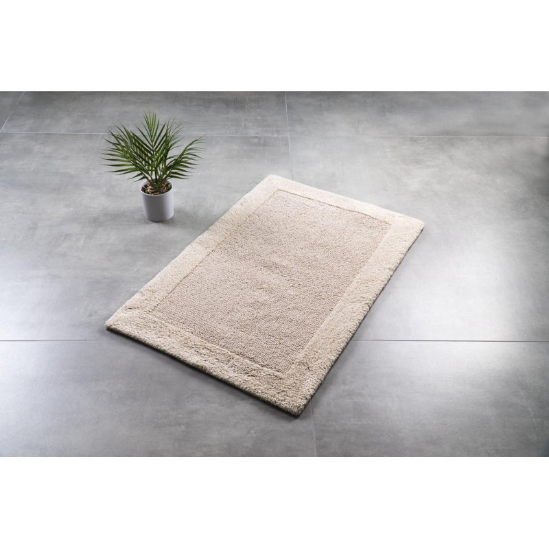Amelie Square Bath Rug, 60cm W x 90cm L, Beige