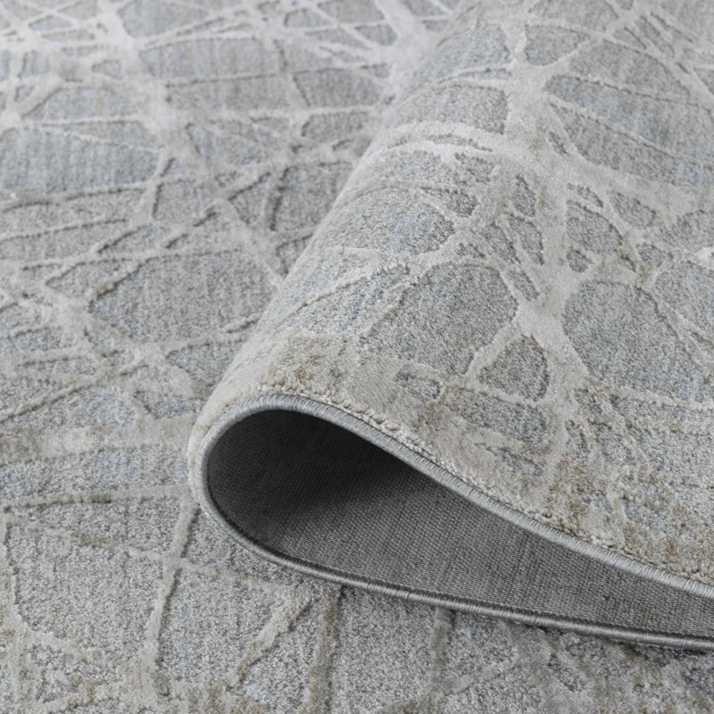 8' X 10' Abstract Power Loom Stain Resistant Area Rug
