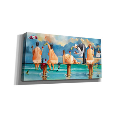 «Mesdames après-midi II» par Ronald West, art mural sur toile