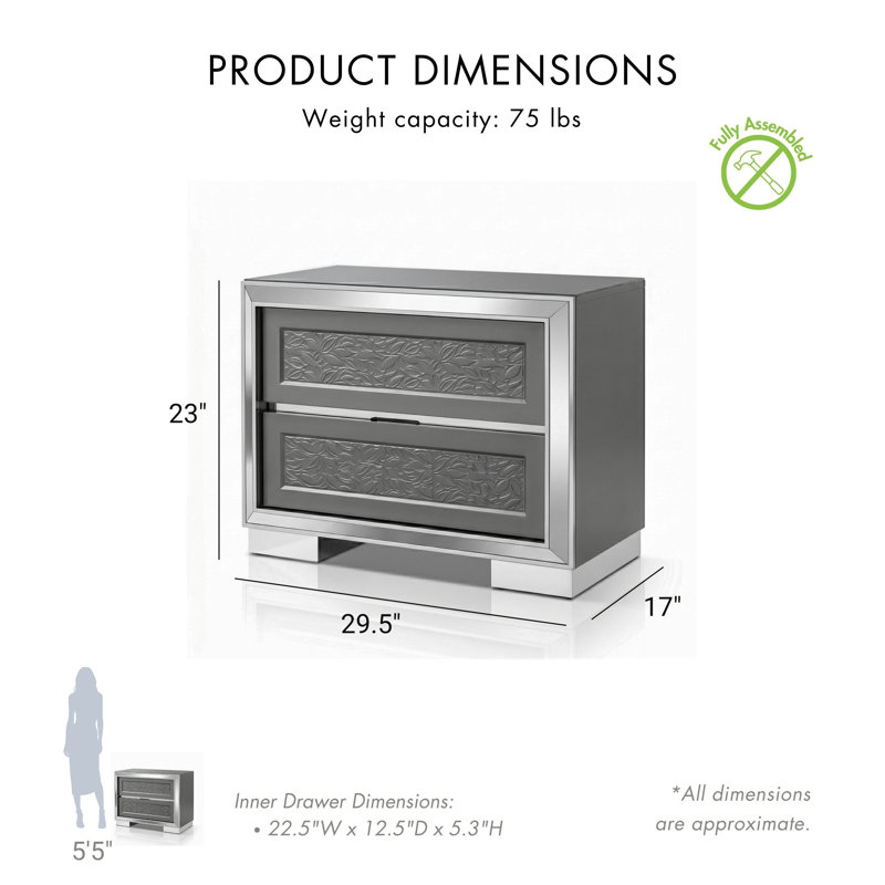 Rivington 2-Drawer Nightstand