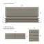 Panneau mural rétro en cuir taupe poussiéreux-90473542