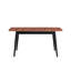 Table de salle à manger Extension Bufferfly Leaf - Finition naturelle et noire, plateau synthétique pour une utilisation polyvalente, feuille