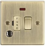 Square Edge 13A Fused Spur Switched Wall Mounted Socket