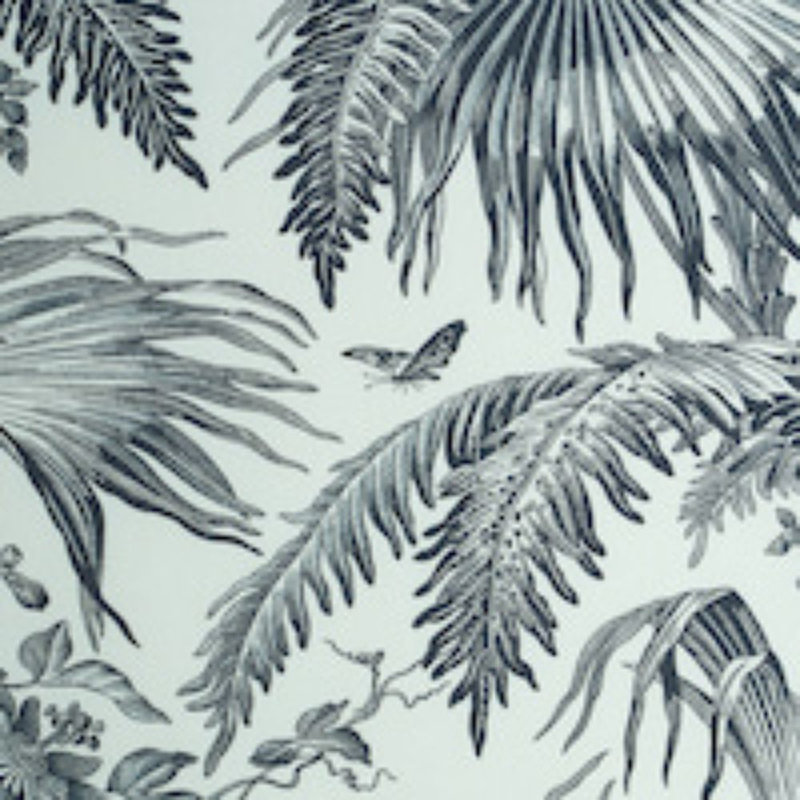 Tissu 100% coton Toile Tropique, Noir