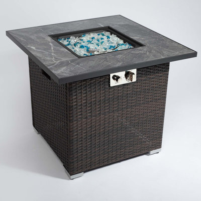Outdoor Fire Table Propane Gas Fire Pit Table With Lid Gas Fire Pit Table With Glass Rocks And Rain Cover