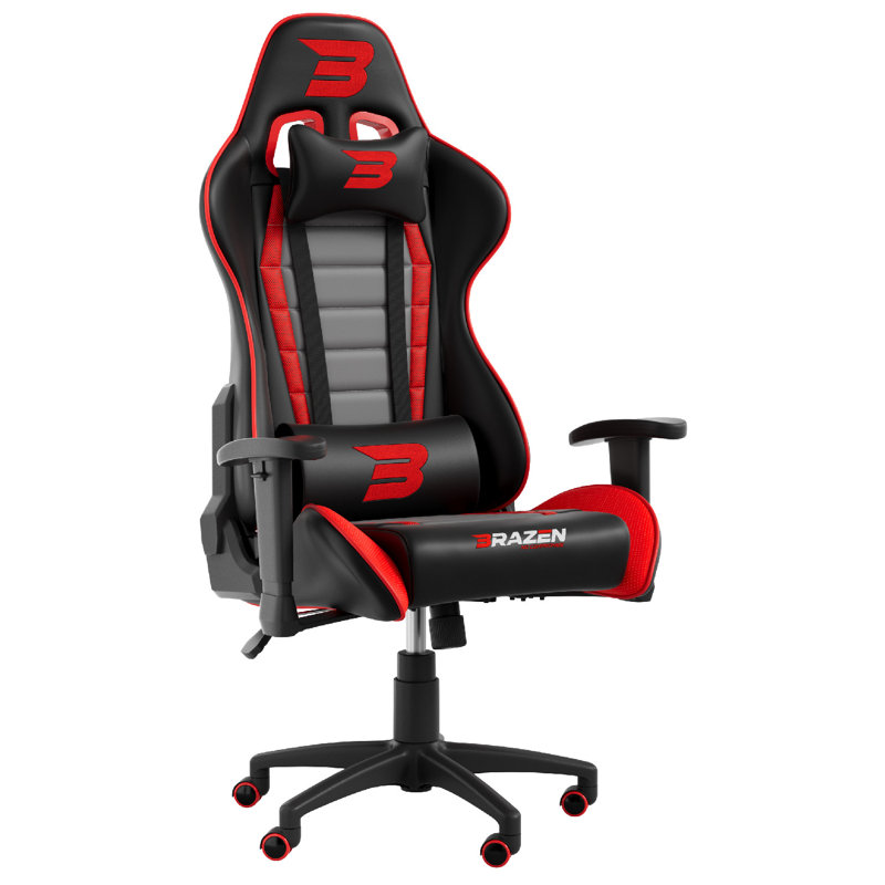 BraZen Sentinel Elite PC Gaming Chair, Red/Black