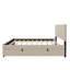Lit plateforme double en velours avec lit gigogne-114195818
