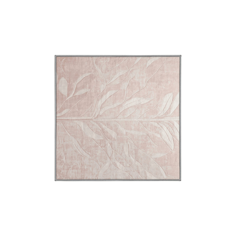 Tapis gris lavable à la machine, Carré 8 pi