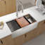 Évier de cuisine 33 po x 22 po x 10 po en acier inoxydable pour station de travail - Tablier T304 Stabilité 3 m