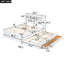 Lit plateforme double avec lit gigogne, tiroirs et prises USB-127420571