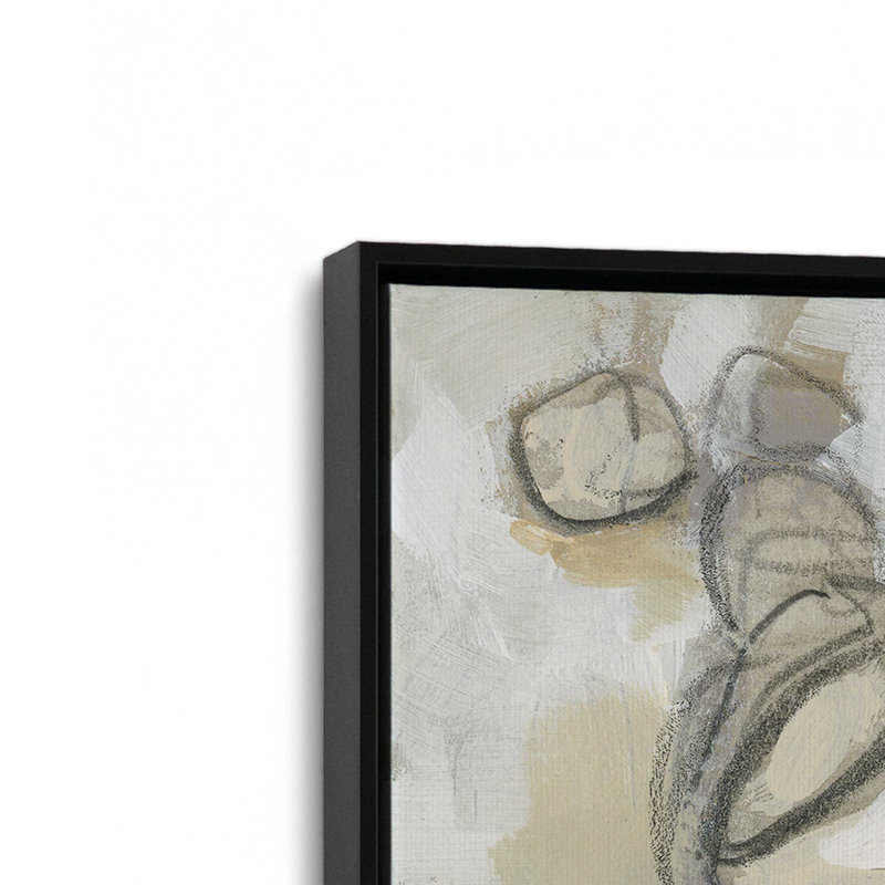 Impression sur toile, "Bouquet Sketch Impression I" par June Erica Vess, «Floater», reproduction encadrée sans passe-par