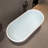 63 in. Freestanding Soaking Solid Surface Bathtub-98606635