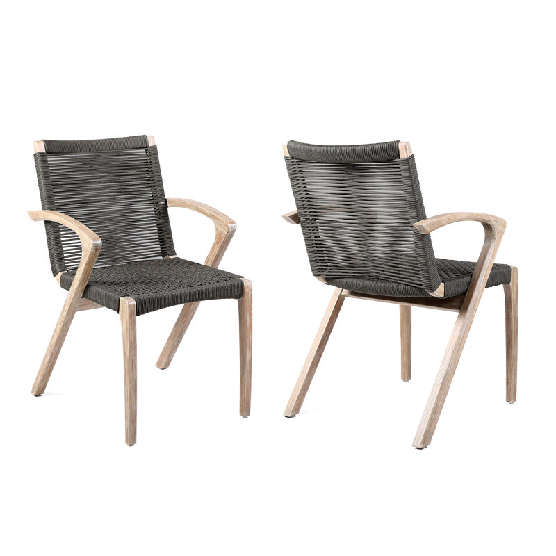 Chaise de patio Camberlynn, Eucalyptus clair / gris charbon