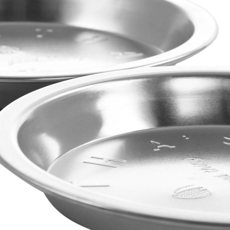 Martha Stewart 2 Piece Aluminum 9In Pie Pan Set In Silver