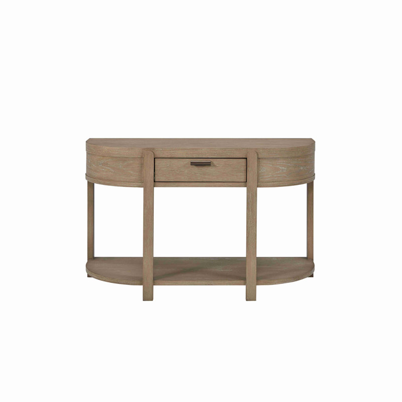 Curved 1-Drawer Console Table - Toffee